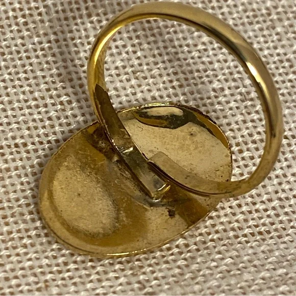 Vintage Disney Mickey Mouse Jewelry Set Gold 1970s ring bracelet necklace 70s - Picture 15 of 16